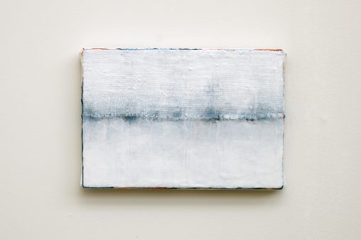 Miki Wanibuchi’s abstract artwork of the horizon with blue, orange and white colours