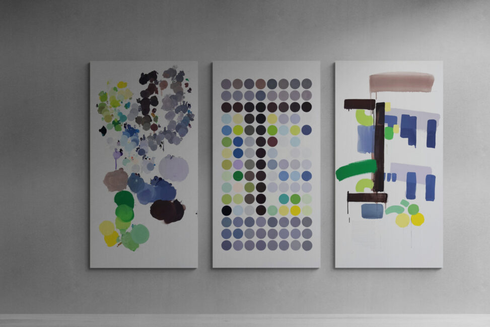 Miki Wanibuchi’s artwork triptych The Former Oak Theatre.